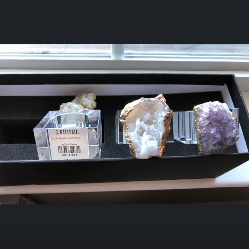 Z Gallerie Geode Napkin ring holders